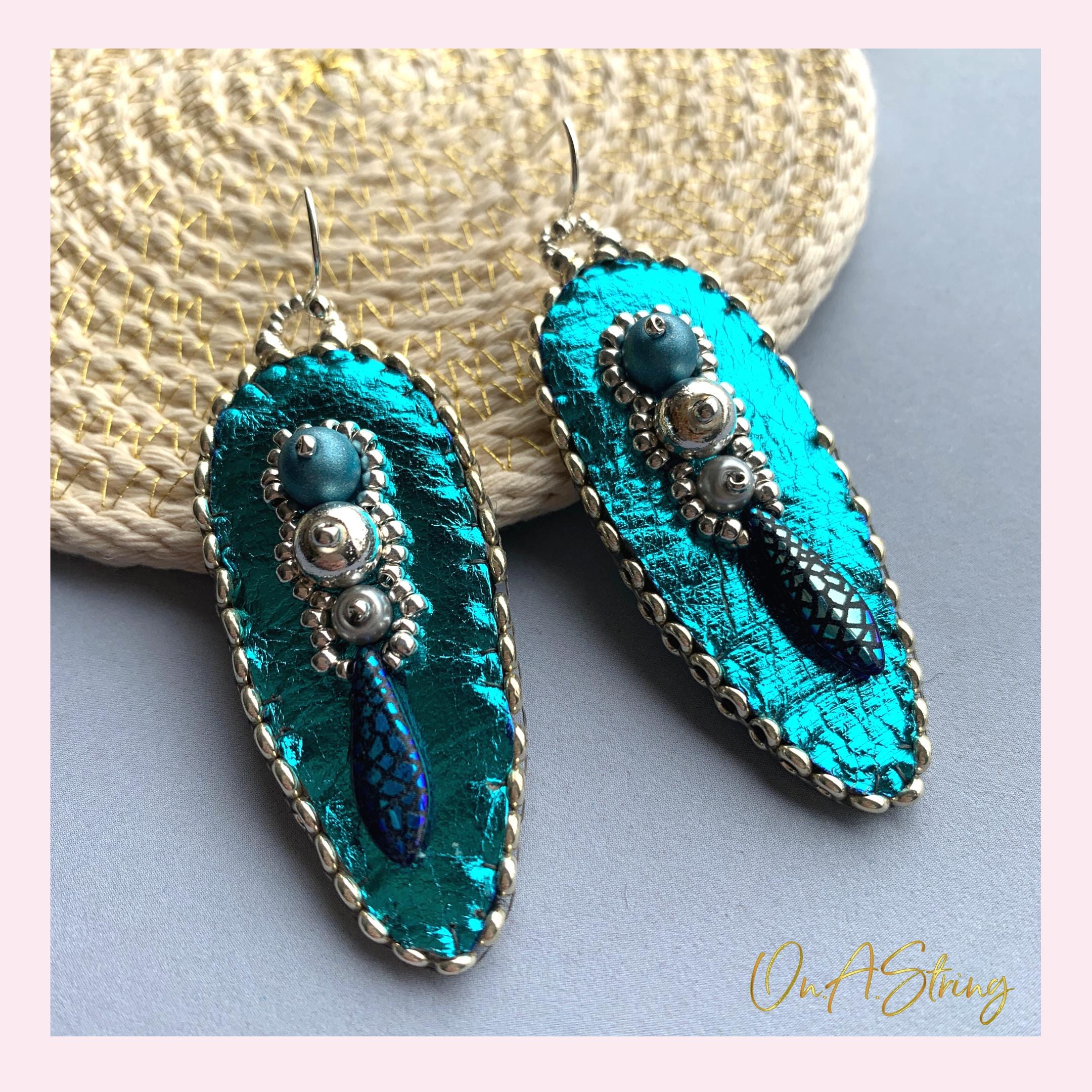 Embroidered Earrings