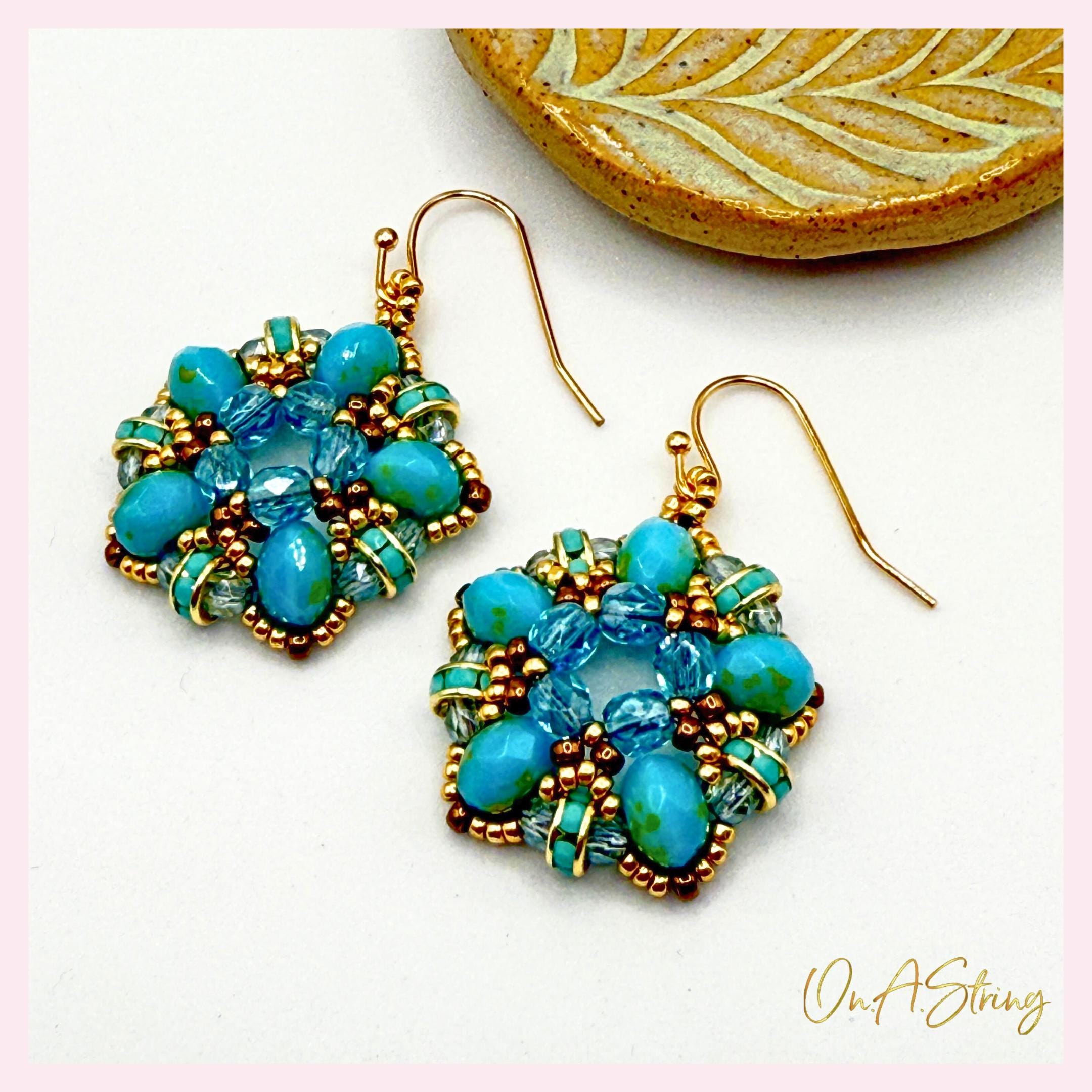Turquoise Donut Earrings