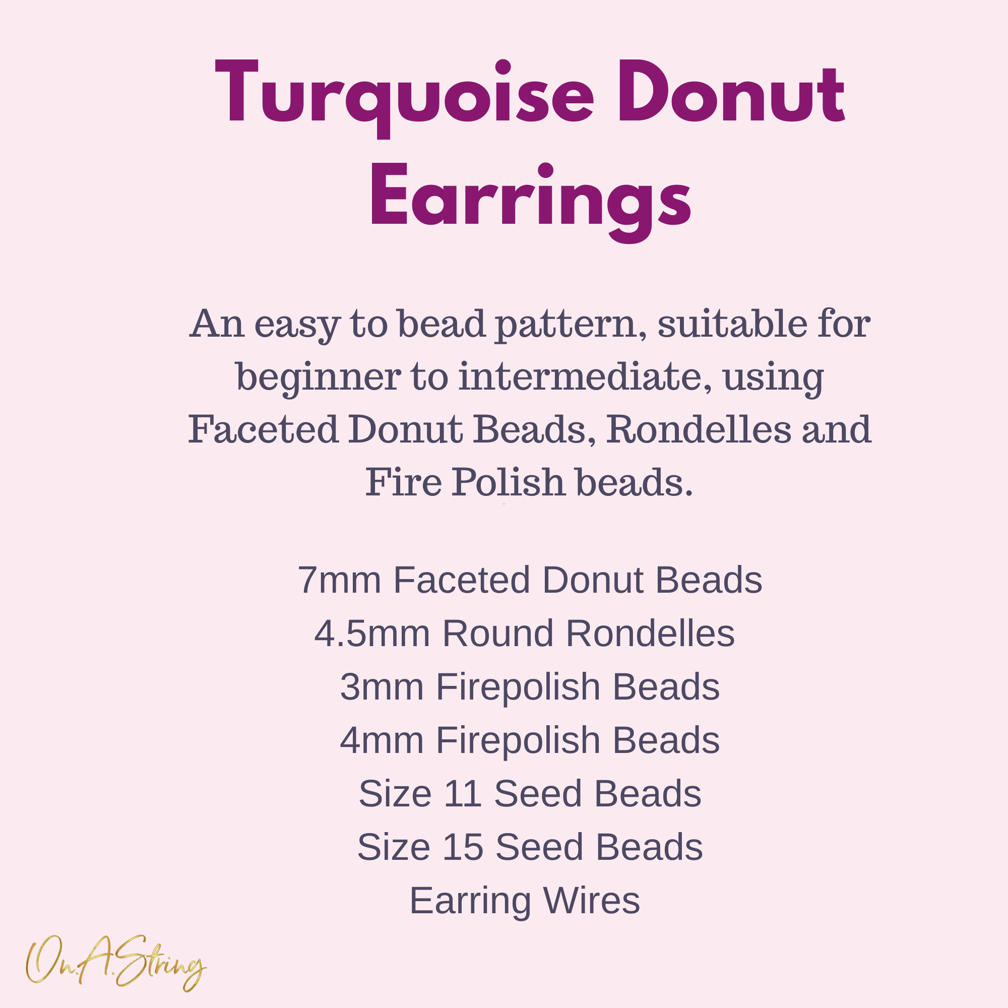 Turquoise Donut Earrings