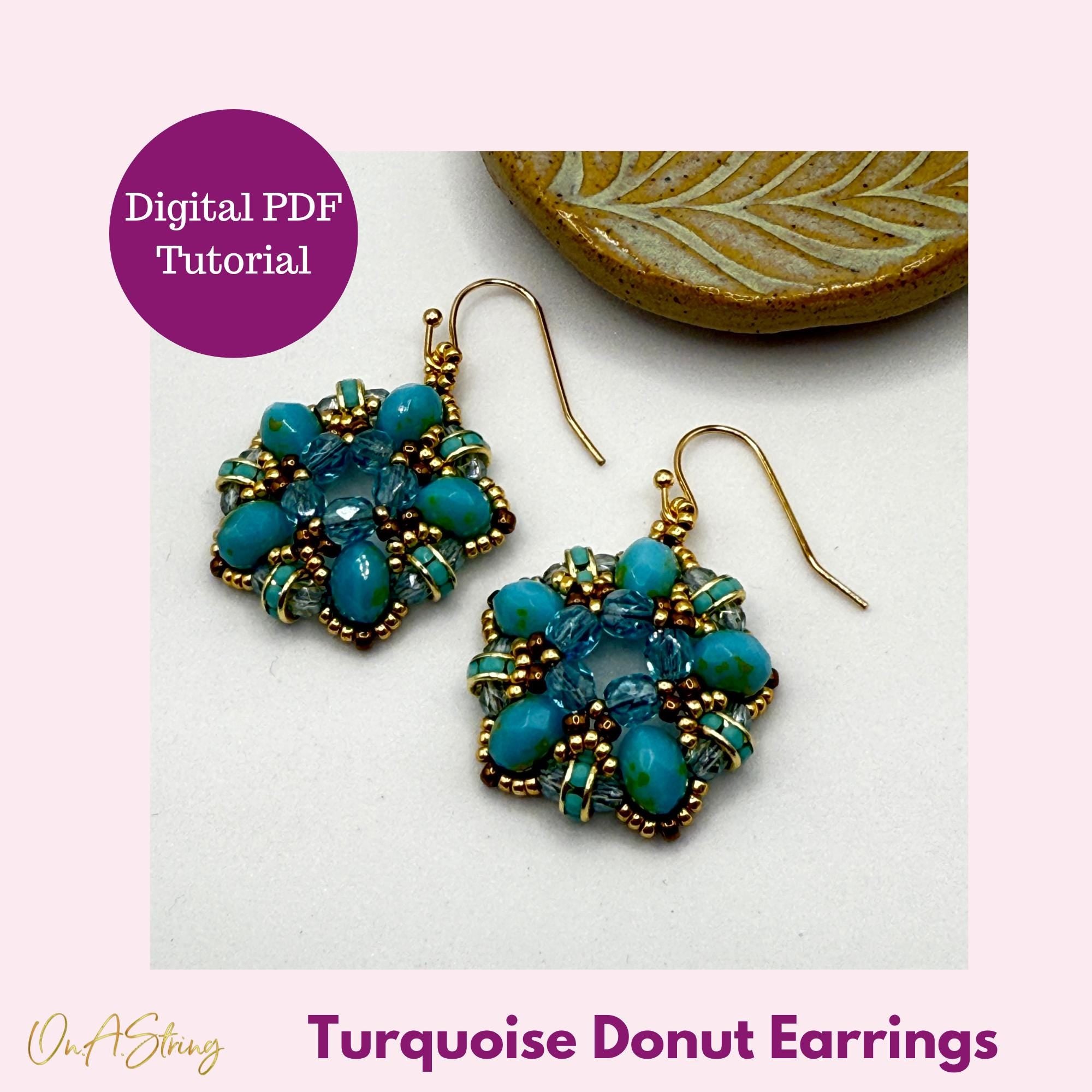 Turquoise Donut Earrings
