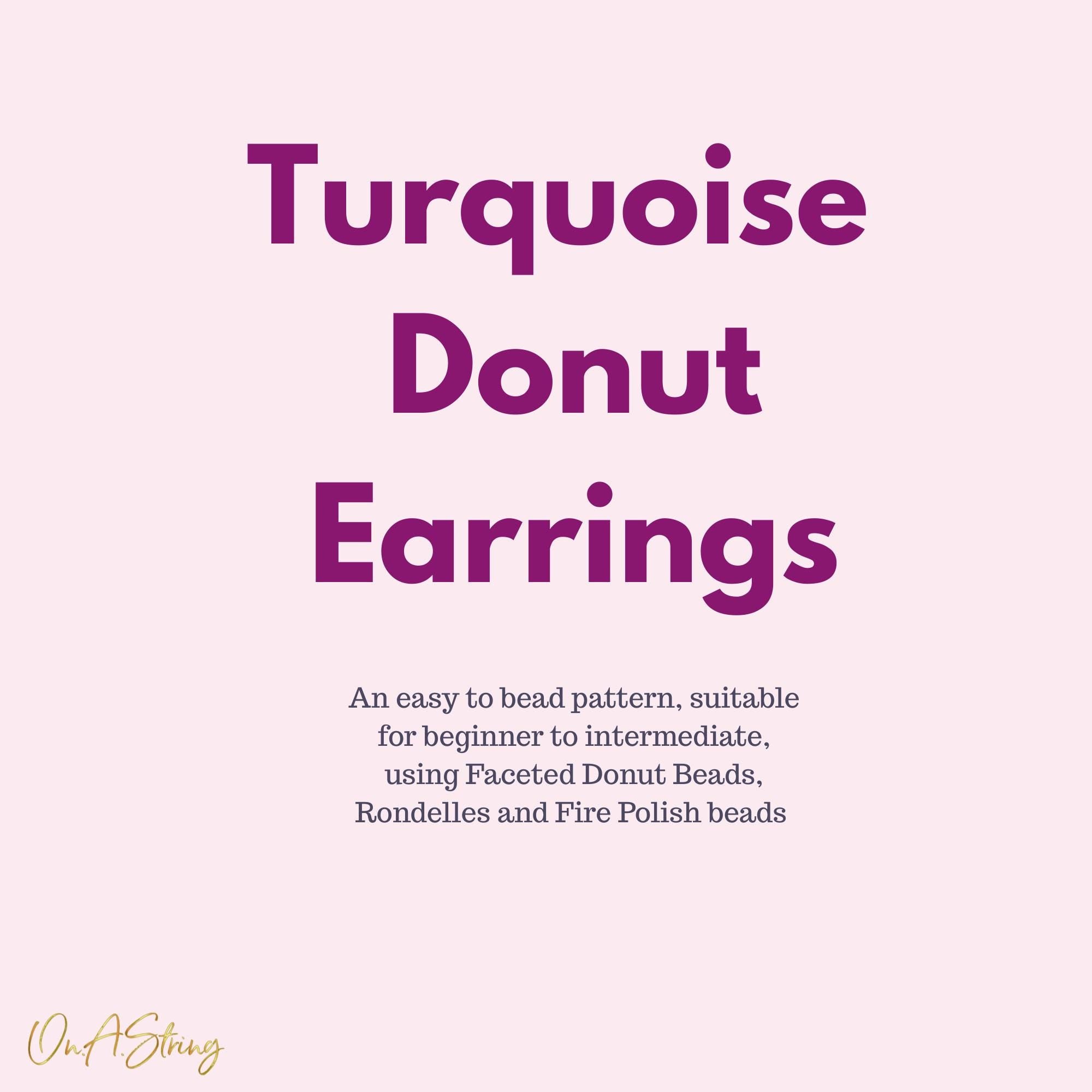 Turquoise Donut Earrings