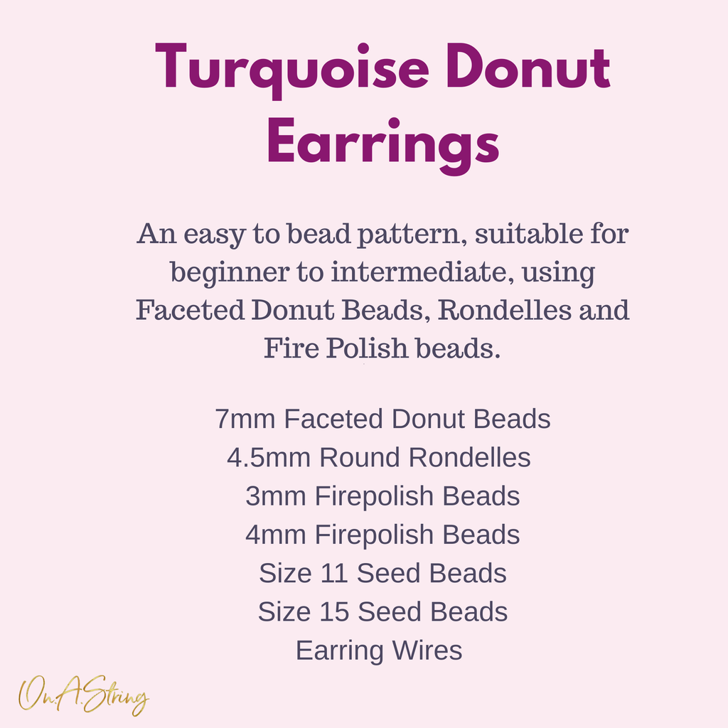 Turquoise Donut Earrings